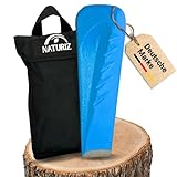 NATURIZ® Spaltkeil für Holz 2,3kg inkl.Tasche & Schutzkappe - extra scharfer Drehspaltkeil für sicheres und leichtes Holz spalten, Blau