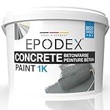 EPODEX® 1K CONCRETE PAINT | Betonfarbe Garage| Steinfarbe | 45 Farben Bunt | Wände & Böden aus Beton, Holz und Mauerstein | Abriebfest | Mengenrabatt 1-26Kg