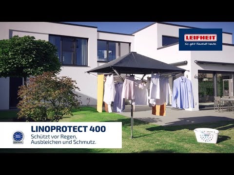 Leifheit Wäschespinne LinoProtect 400 – Schützt vor Regen, Ausbleichen und Schmutz!